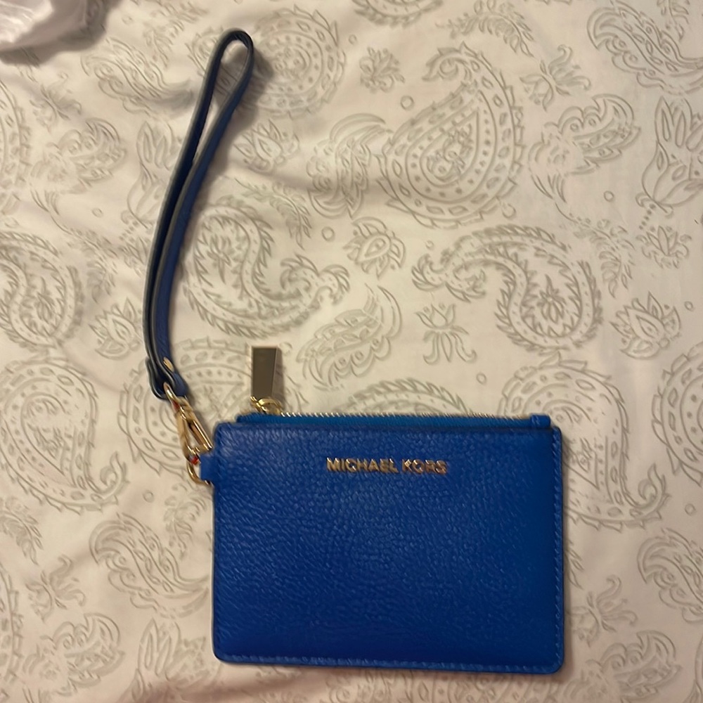 Blue small Michael Kors wristlet